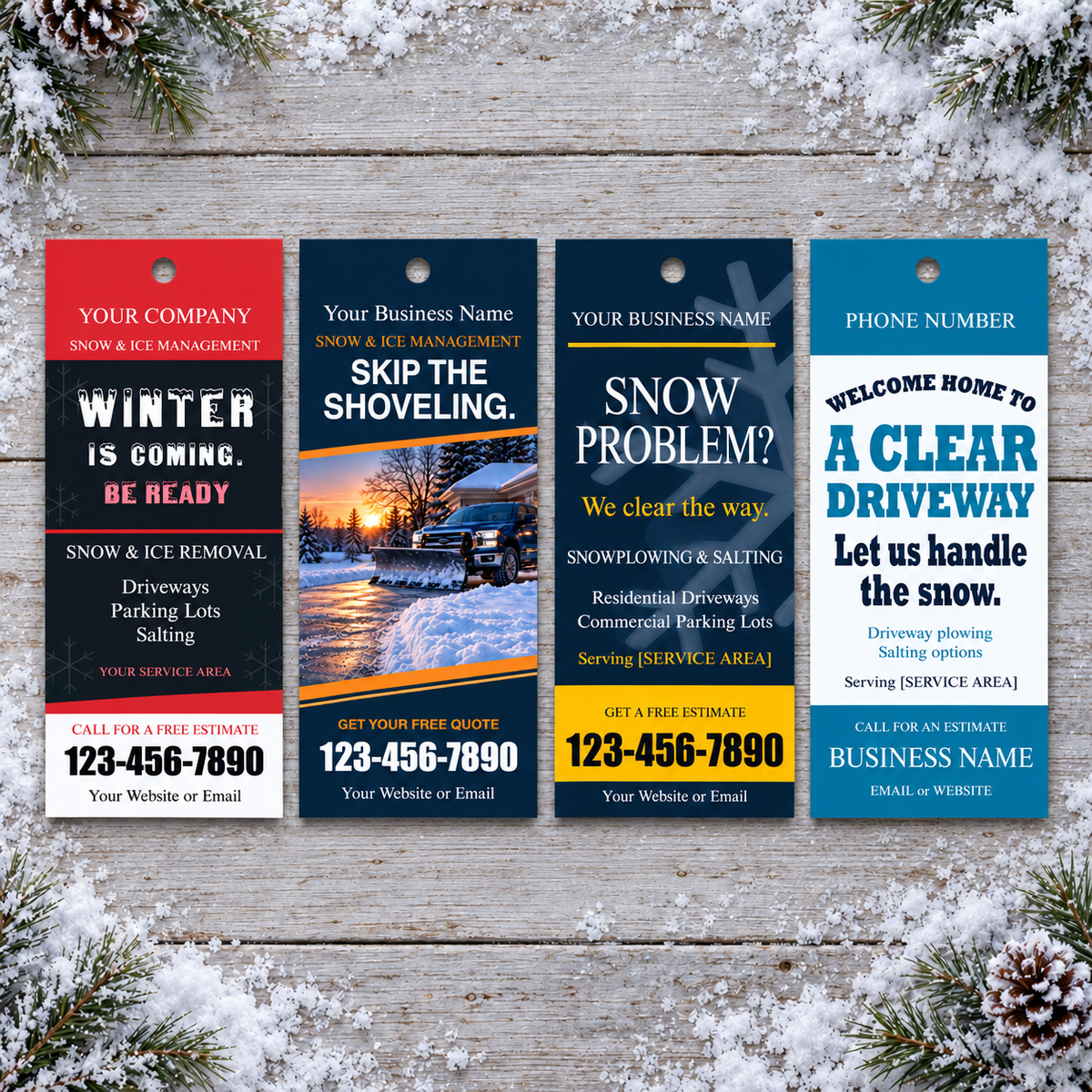 Snow Management Door Hangers