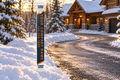 Custom Snow Management Advertising Stakes – Navy & Orange