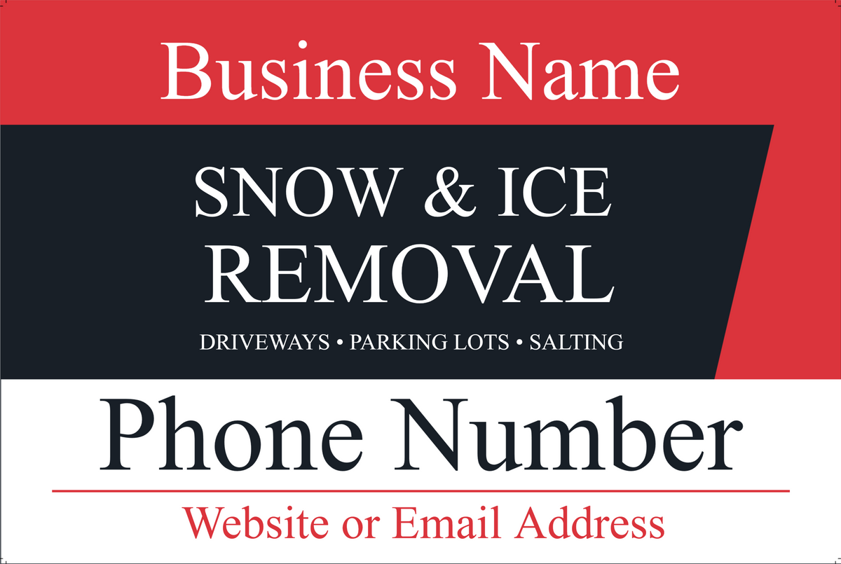 12" x 18" Custom Vehicle Graphics – Magnetic Signs or Laminated Vinyl Decals – Black & Red