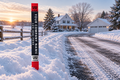 Custom Snow Management Advertising Stakes – Black & Red