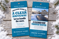 Extra-Large Snow Management Door Hangers – Teal & White