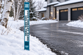 Custom Snow Management Advertising Stakes – Teal & White
